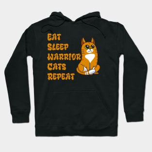 eat sleep cat repeat,funny cats Hoodie